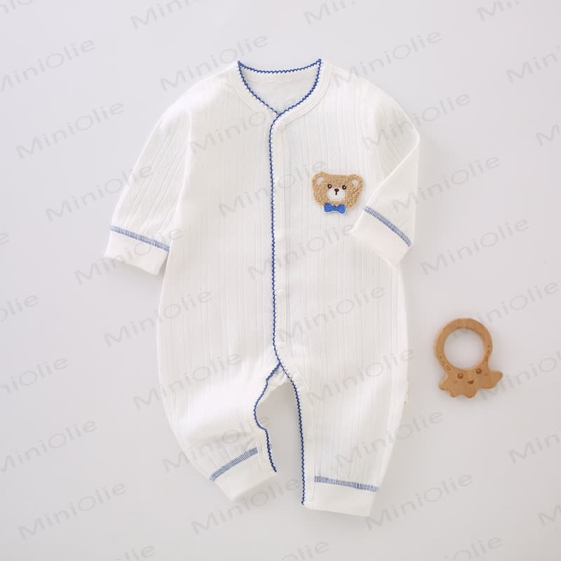 Baby Bear Patch Colored Outline Romper - Blue - 18-24M - image 4