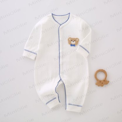 Baby Bear Patch Colored Outline Romper - Blue - 18-24M - image 4