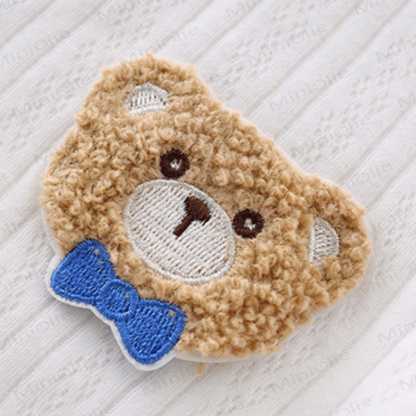 Baby Bear Patch Colored Outline Romper - image 8