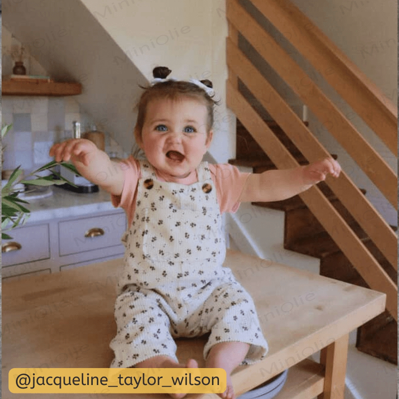 Baby Flower Corduroy Denim Pocket Overalls - image 4