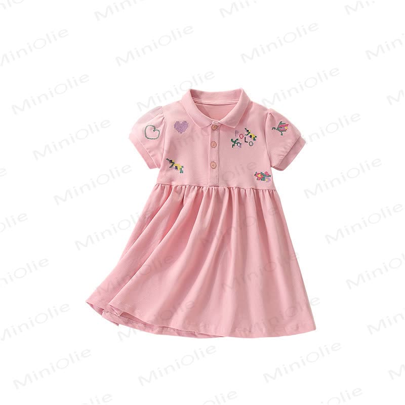 POLO Toddler Kid Heart Flower Pink Dress - image 9