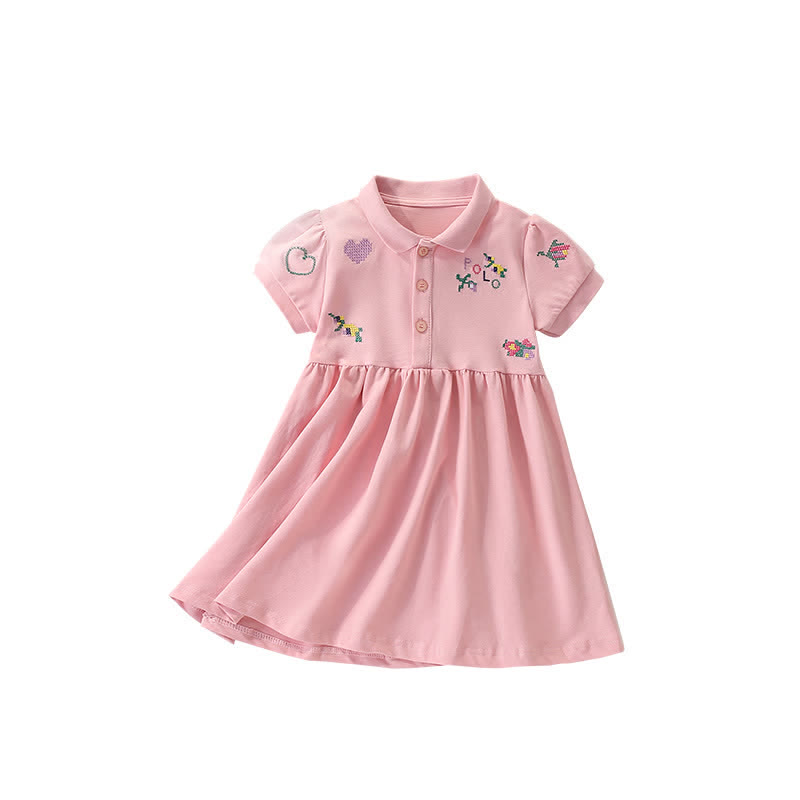 POLO Toddler Kid Heart Flower Pink Dress - image 9