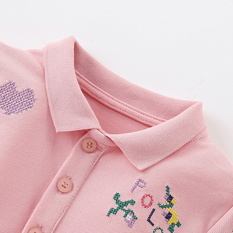 POLO Toddler Kid Heart Flower Pink Dress - image 3