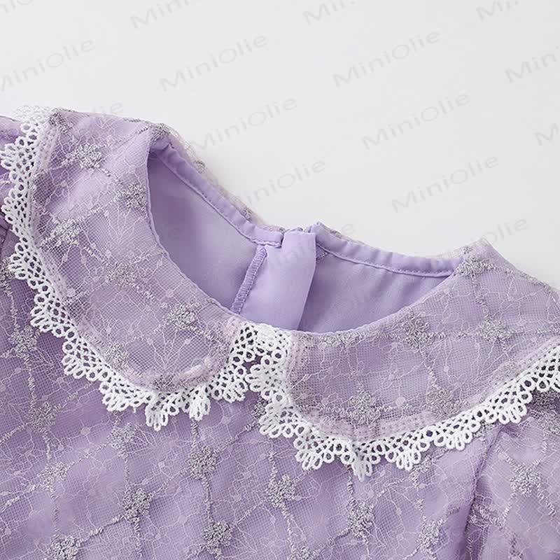 Toddler Kid Purple Tulle Elegant Dress - image 2