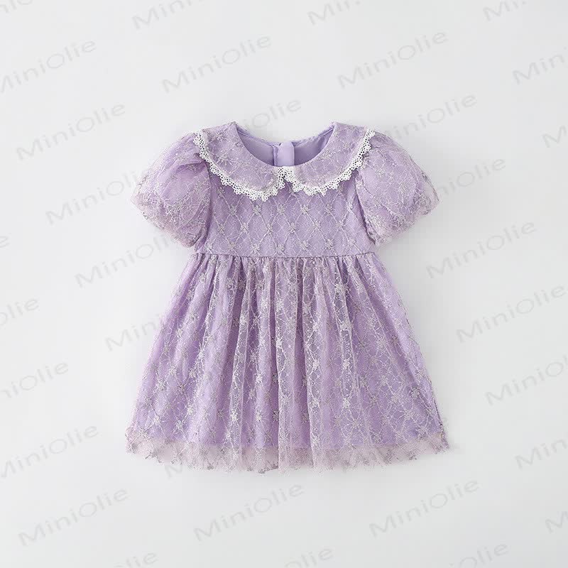 Toddler Kid Purple Tulle Elegant Dress - Purple - 12Y - image 1