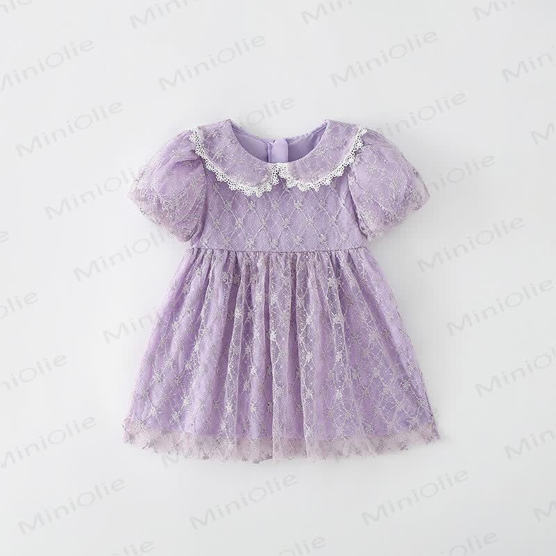 Toddler Kid Purple Tulle Elegant Dress - Purple - 12Y - image 1