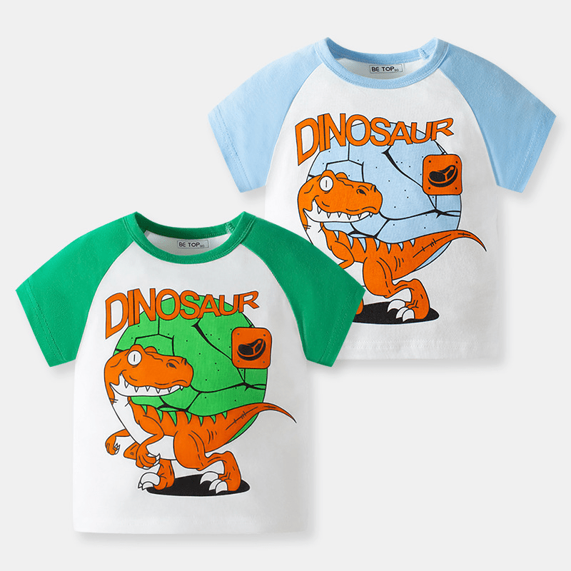 DINOSAUR Kid Boy Raglan T-Shirt - image 1