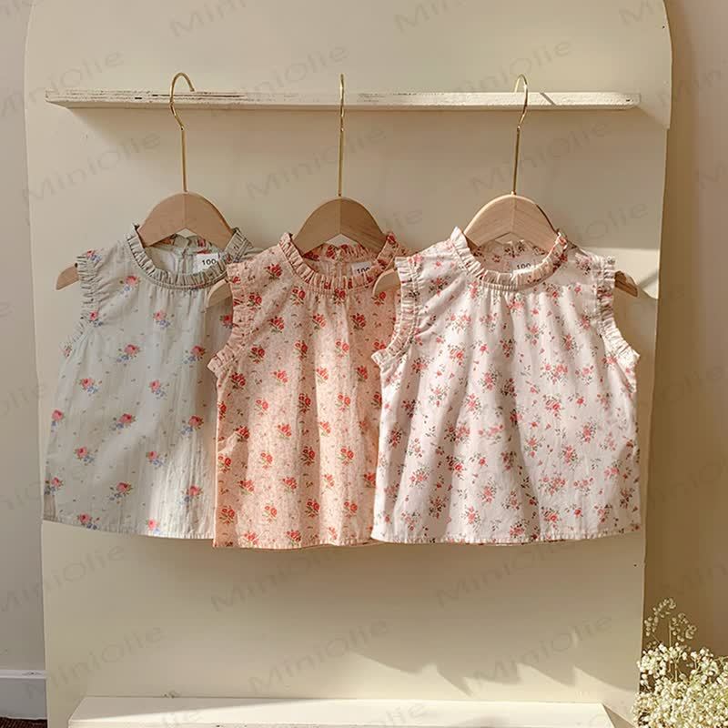 Kid Girl Roses Printed Tank Top - image 1