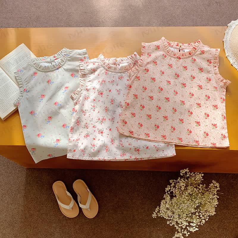 Kid Girl Roses Printed Tank Top - image 3