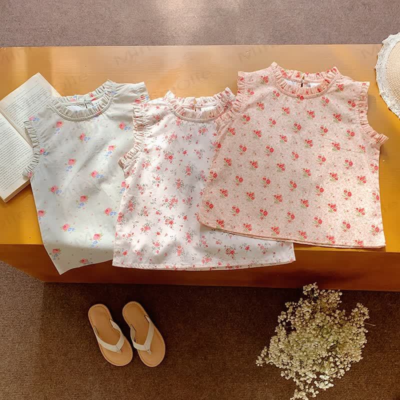 Kid Girl Roses Printed Tank Top - image 3