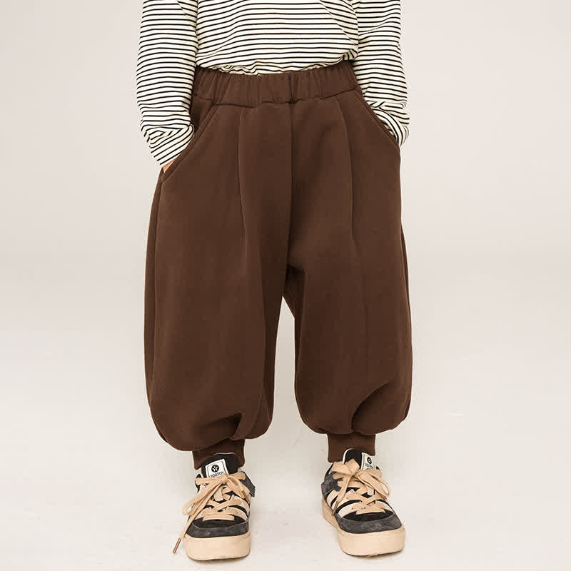 Toddler Solid Color Brown Jogger Pants - image 1