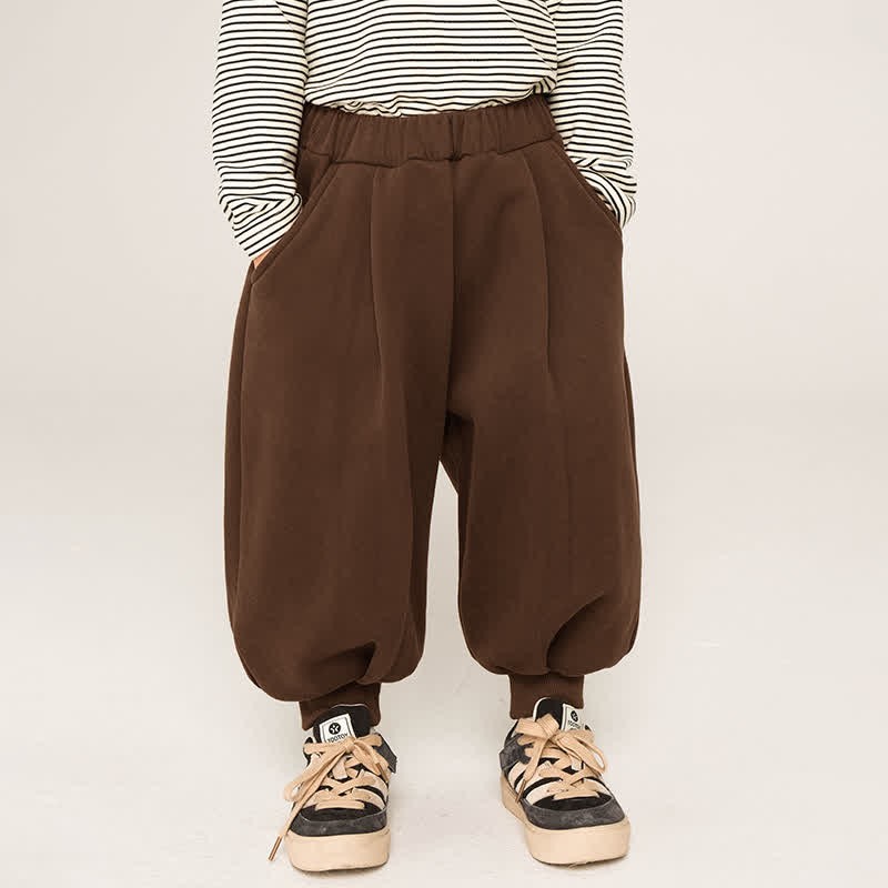 Toddler Solid Color Brown Jogger Pants - image 1