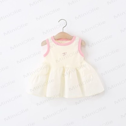 Baby Bow Sleeveless Dress - Pink - 3-5T - image 1