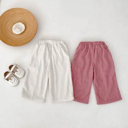 Baby Plain Corduroy Pleated Lace Pocket Pants - image 6