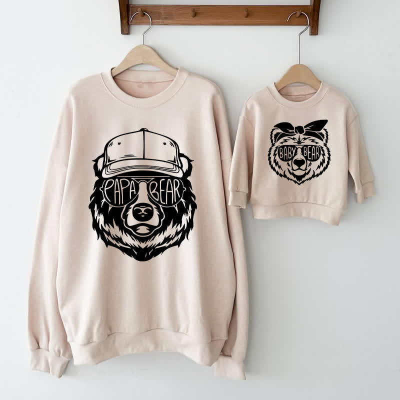 PAPA/BABY BEAR Beige Family Sweatshirt - Beige - Adult Sweatshirt: XL - image 1