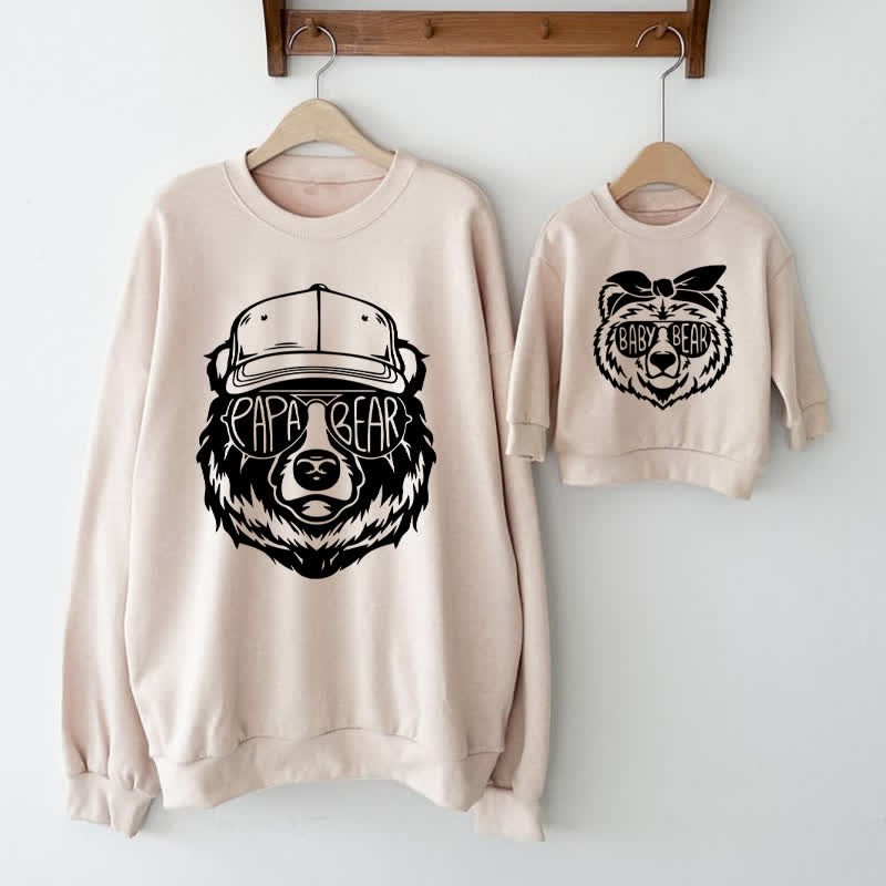 PAPA/BABY BEAR Beige Family Sweatshirt - Beige - Adult Sweatshirt: XL - image 1