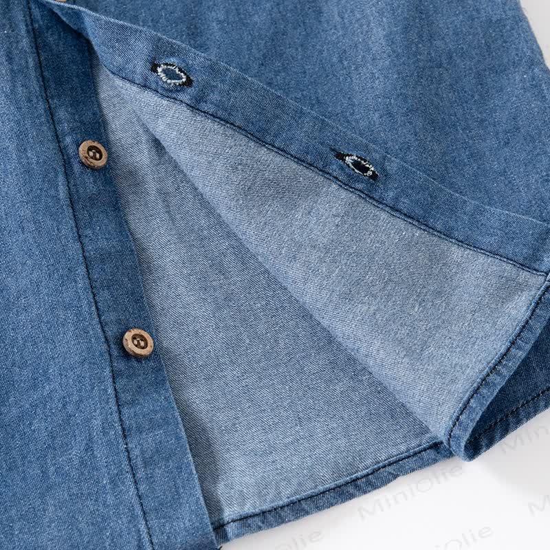 Toddler Boy Short-sleeved Denim Shirt - image 10