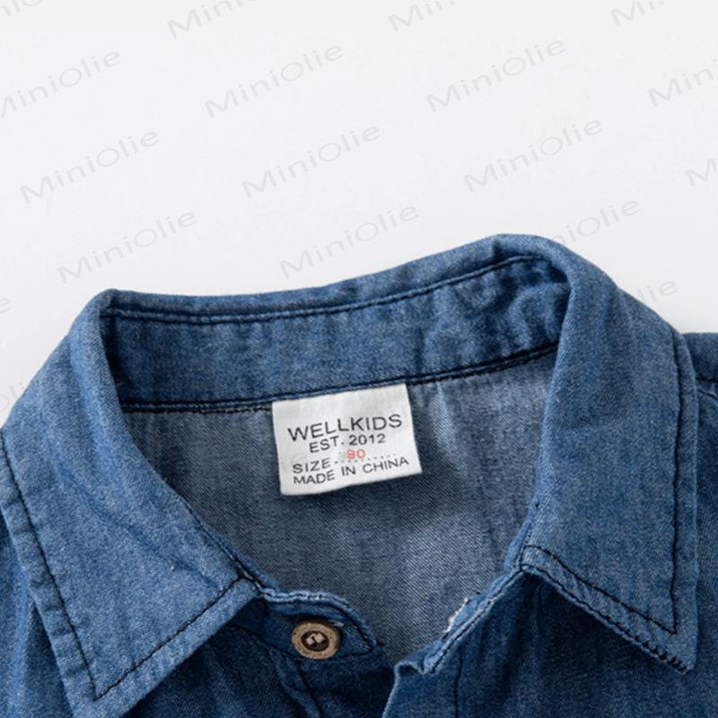 Toddler Boy Short-sleeved Denim Shirt - image 4