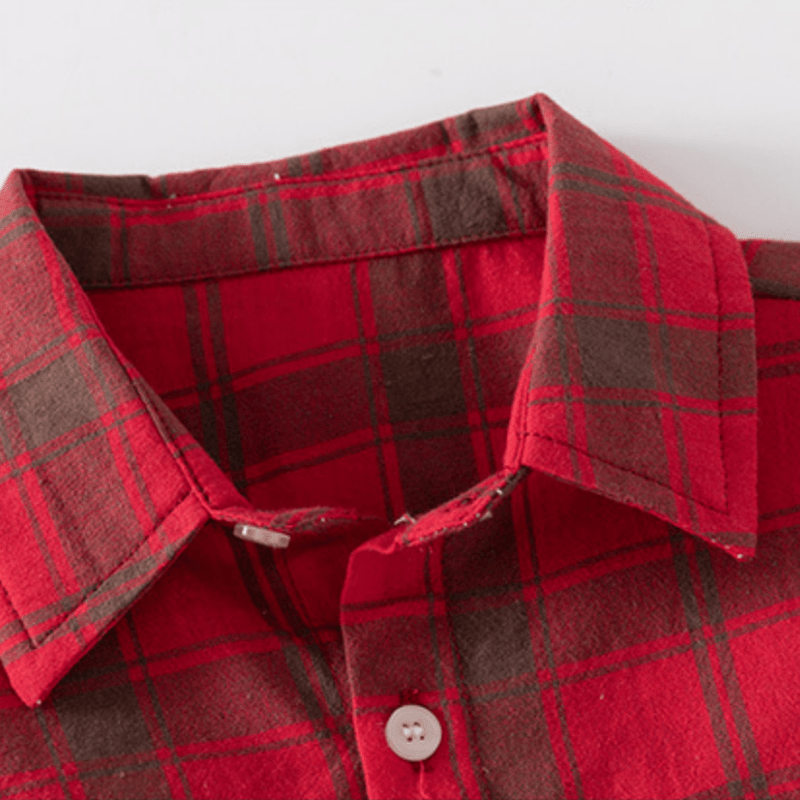 Kid Boy Plaid Short-sleeve Shirt Top - image 5