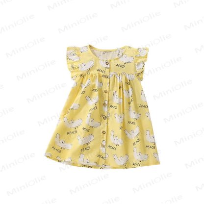 PEACE Toddler Kid Yellow Pigeon Dress - image 2