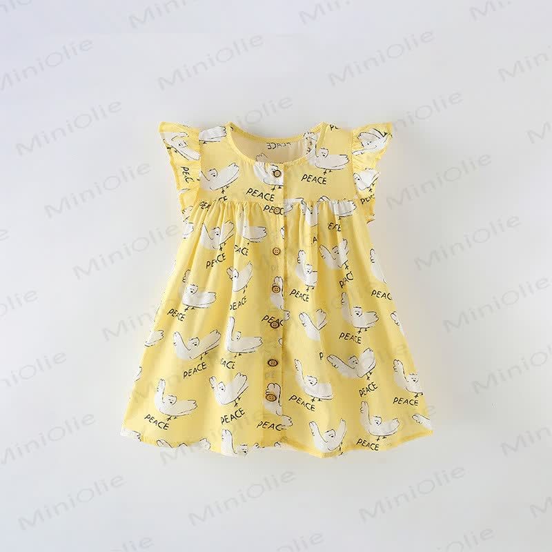 PEACE Toddler Kid Yellow Pigeon Dress - Yellow - 12Y - image 1