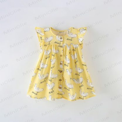 PEACE Toddler Kid Yellow Pigeon Dress - Yellow - 12Y - image 1