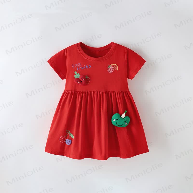 FUN FRUITS Toddler Kid Red Dress - Red - 12Y - image 1