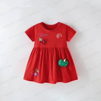 FUN FRUITS Toddler Kid Red Dress - Red - 12Y - image 1