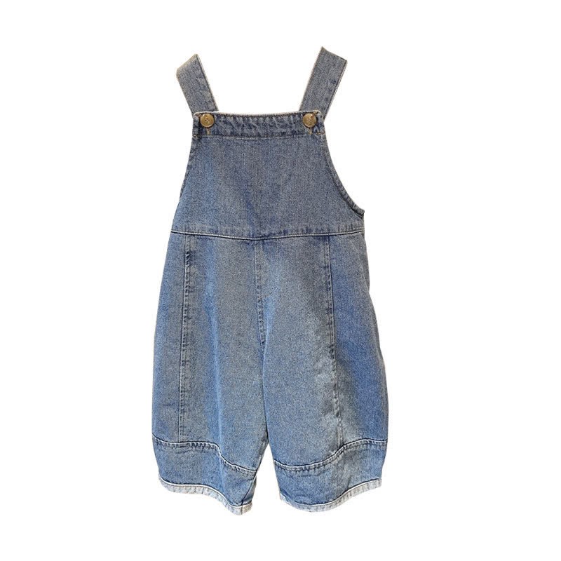 Toddler Solid Color Denim Blue Overalls - Blue - 10Y - image 17