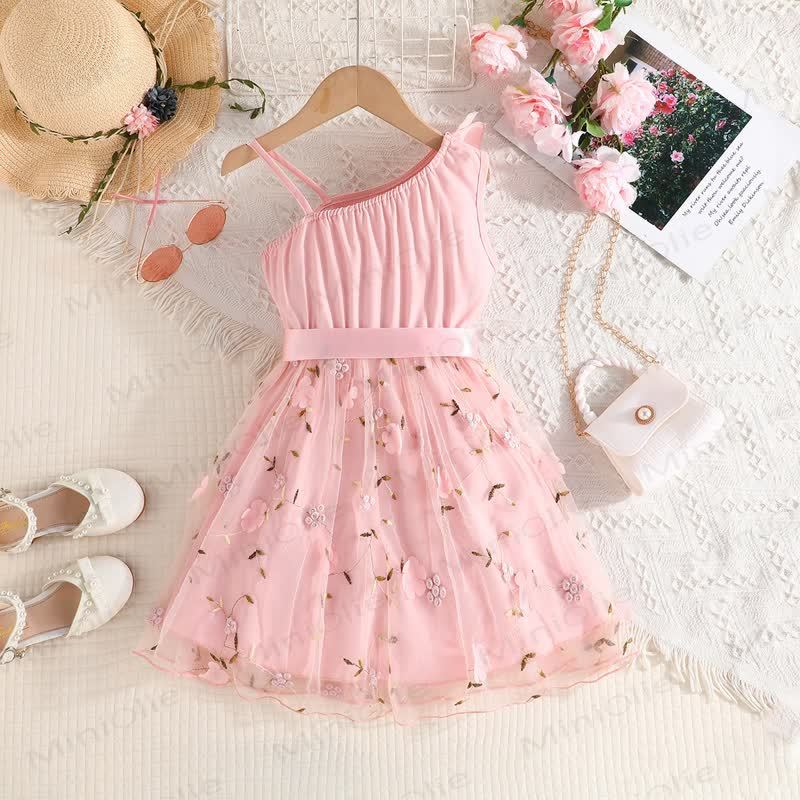Toddler Flower Bow Tulle Charming Dress - image 4