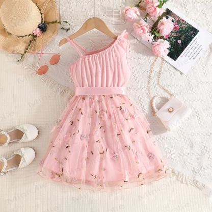 Toddler Flower Bow Tulle Charming Dress - image 4