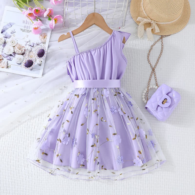Toddler Flower Bow Tulle Charming Dress - image 11