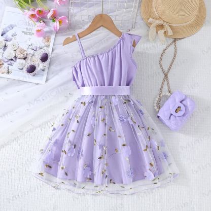 Toddler Flower Bow Tulle Charming Dress - image 11