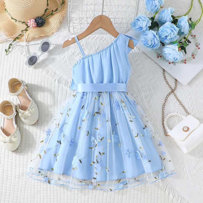 Toddler Flower Bow Tulle Charming Dress - image 17