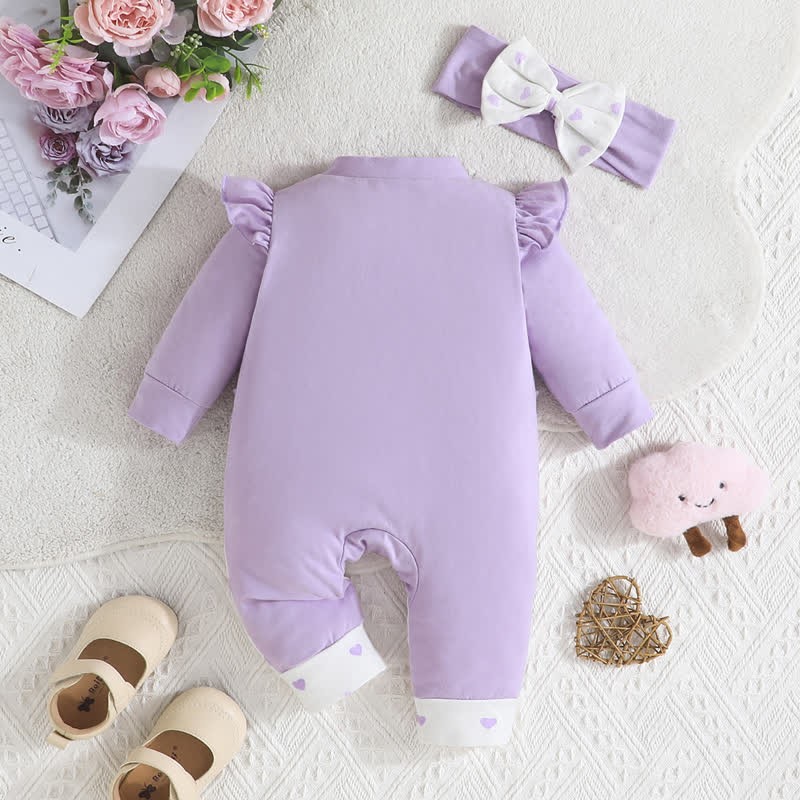 Baby Girl Bow Love Heart Romper with Headband - image 17