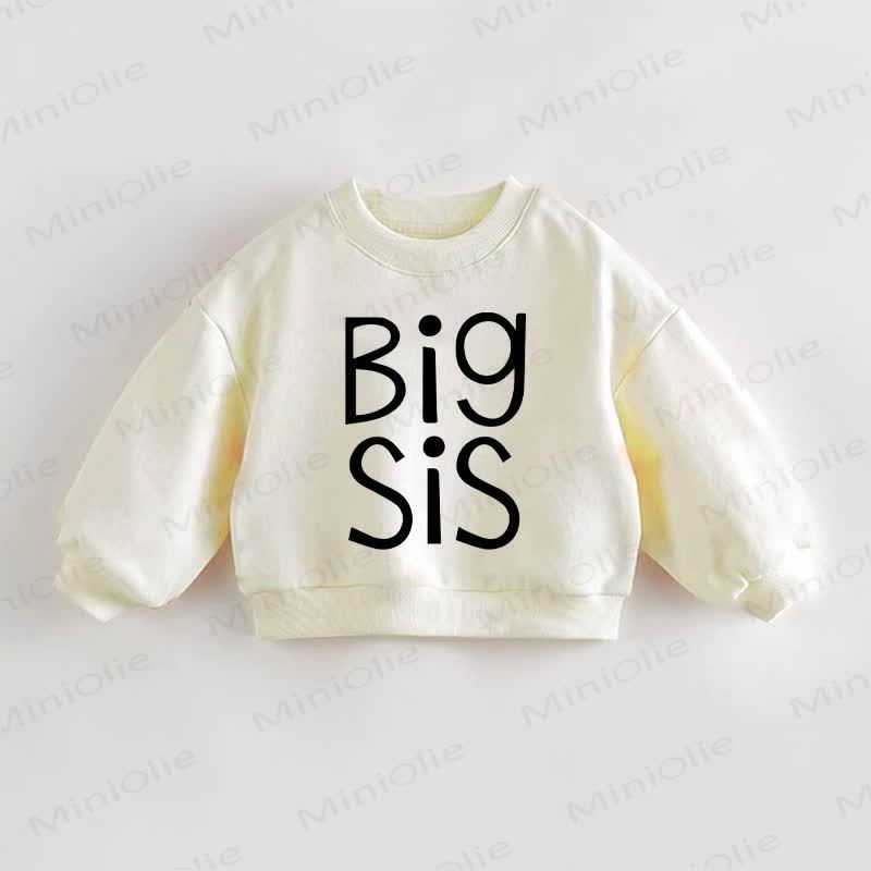 BIG SIS Baby Toddler Sweatshirt - Cream - 3-5T - image 1