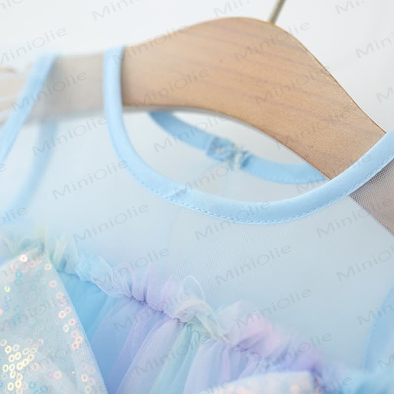 Toddler Glitter Bow Mesh Charming Dress - image 12