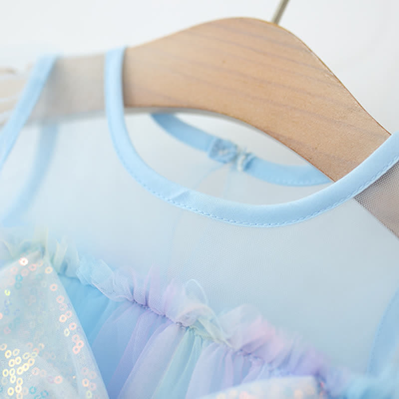 Toddler Glitter Bow Mesh Charming Dress - image 12