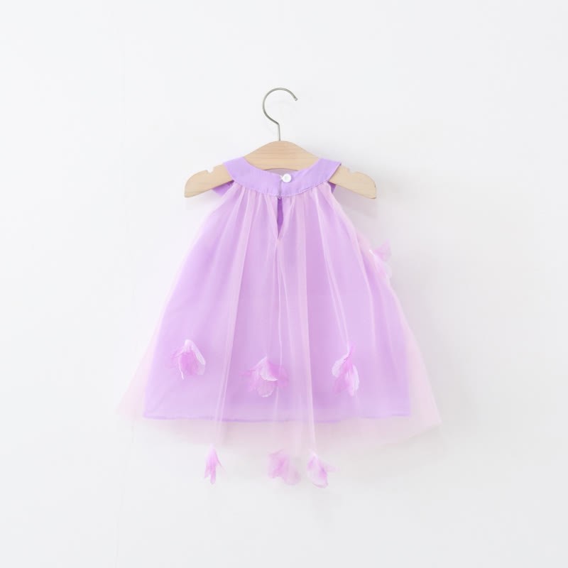 Toddler 3D Flower Bow Tulle Charming Dress - image 2