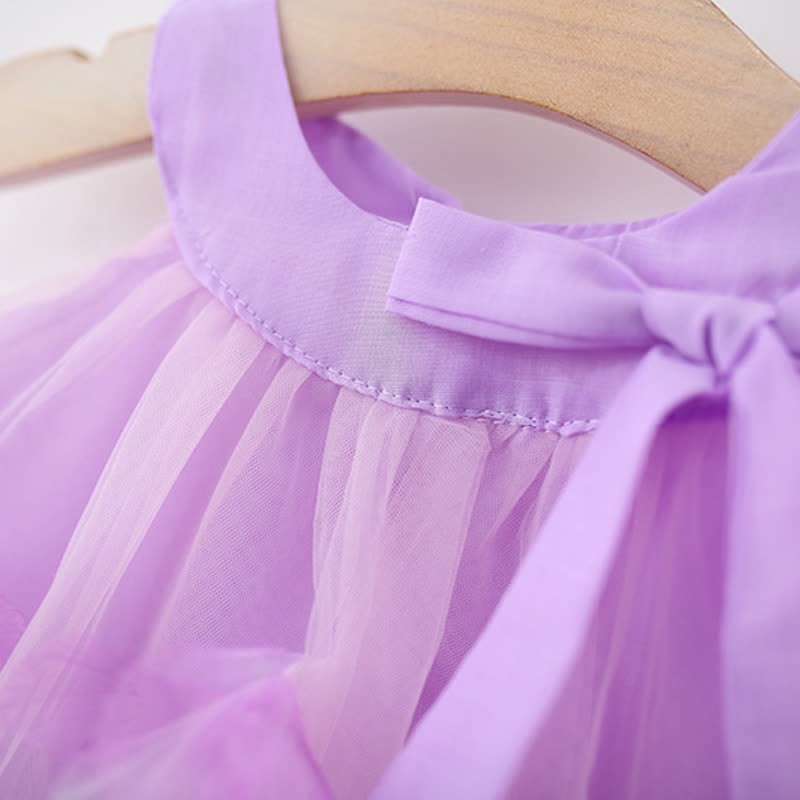 Toddler 3D Flower Bow Tulle Charming Dress - image 4