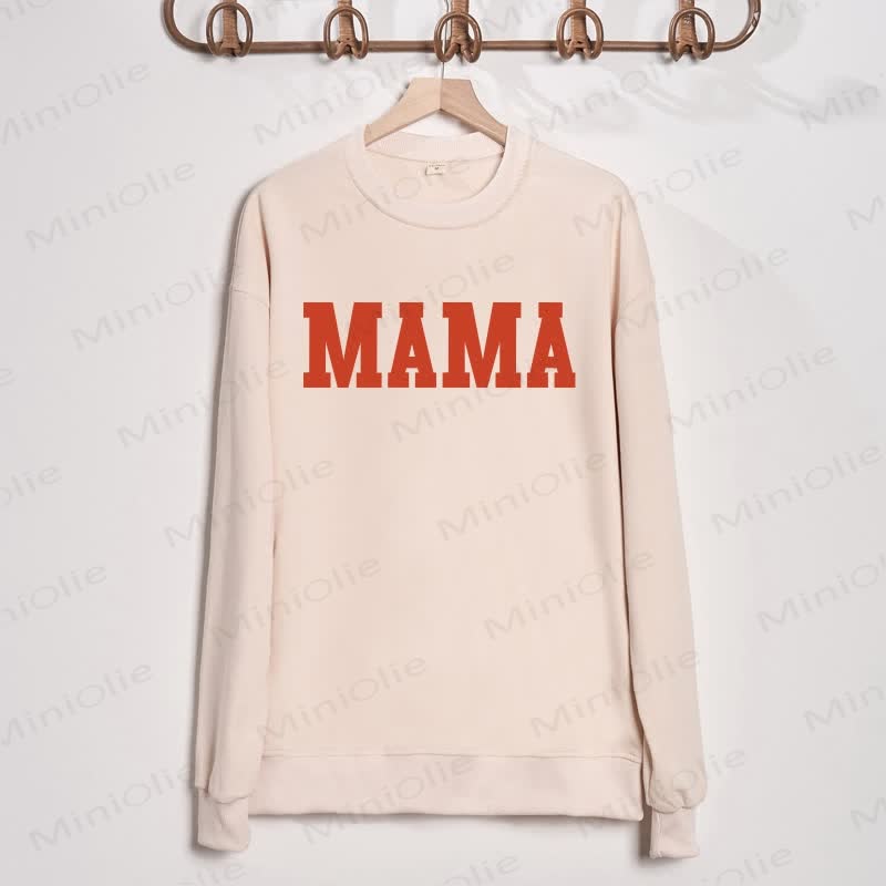 MAMA/MAMA'S PUMPKIN Mommy and Me Beige Family Sweatshirt – MiniOlie