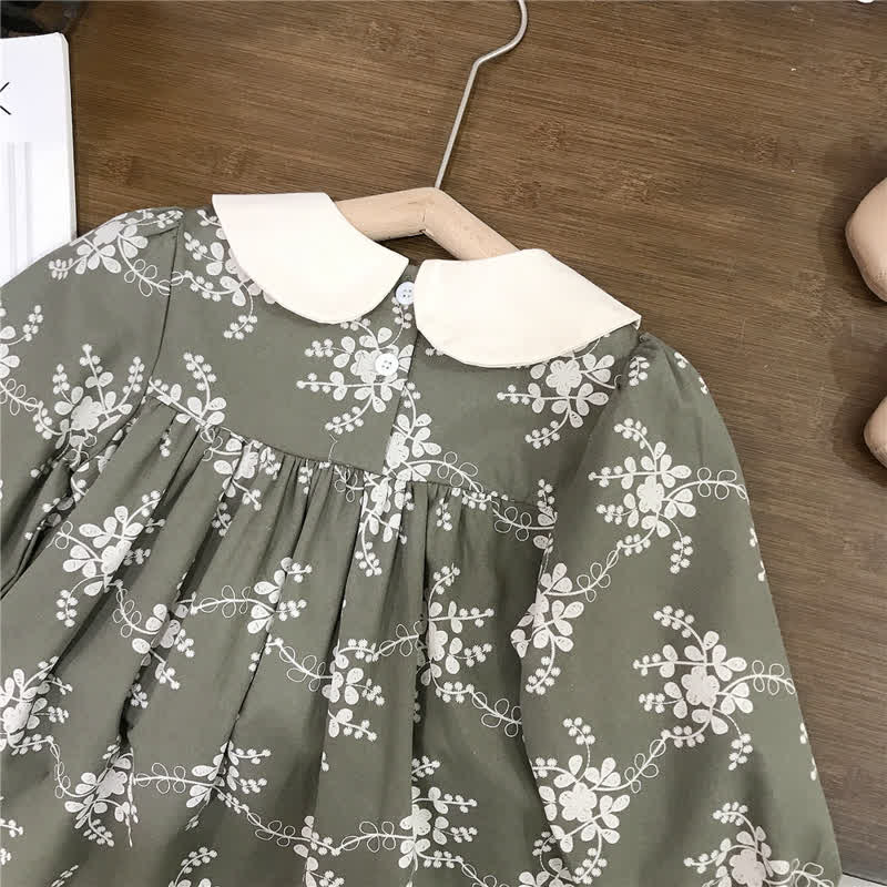 Toddler Vintage Flower Pastoral Style Dress - image 4