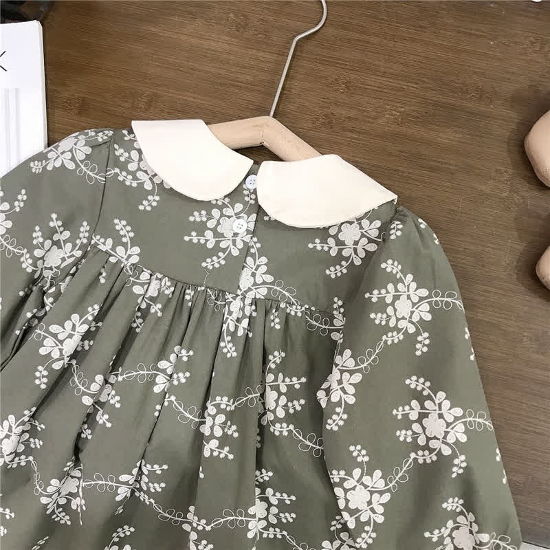 Toddler Vintage Flower Pastoral Style Dress - image 4