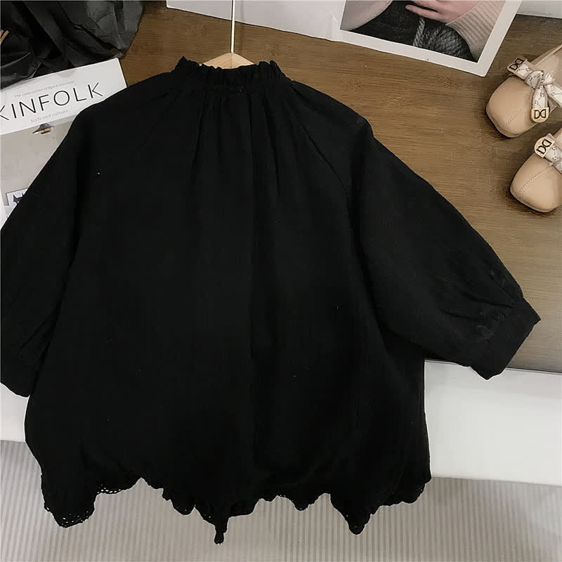 Toddler Vintage Black Solid Color Dress - image 4
