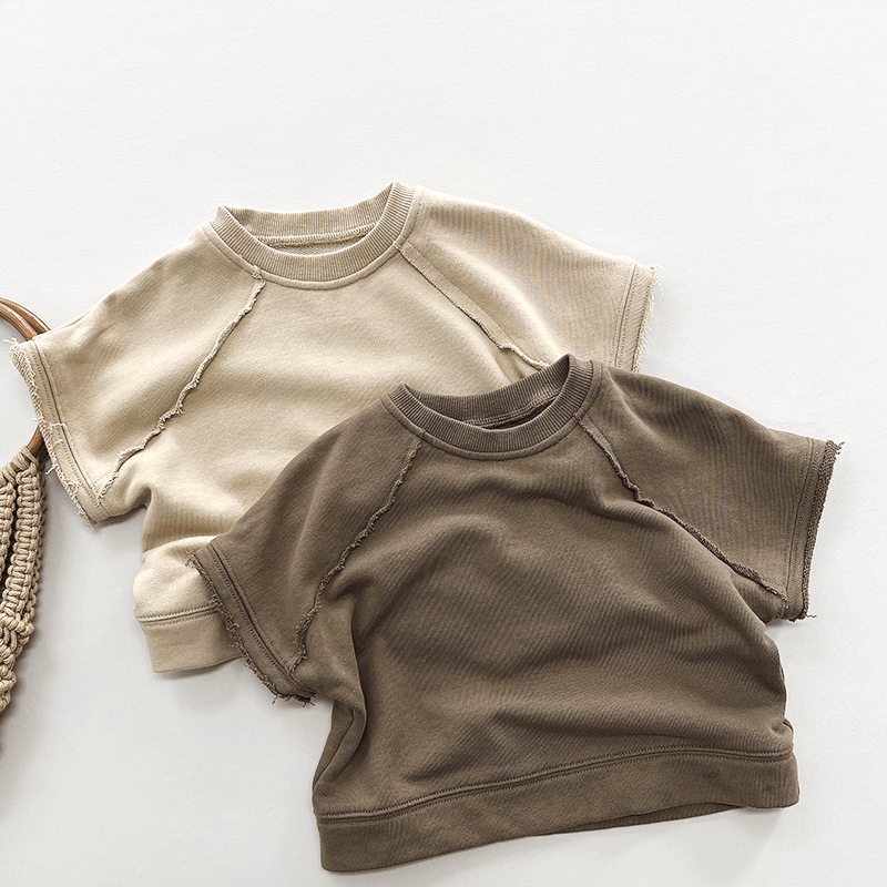 Kid Solid Color Loose Summer Sweatshirt - image 1