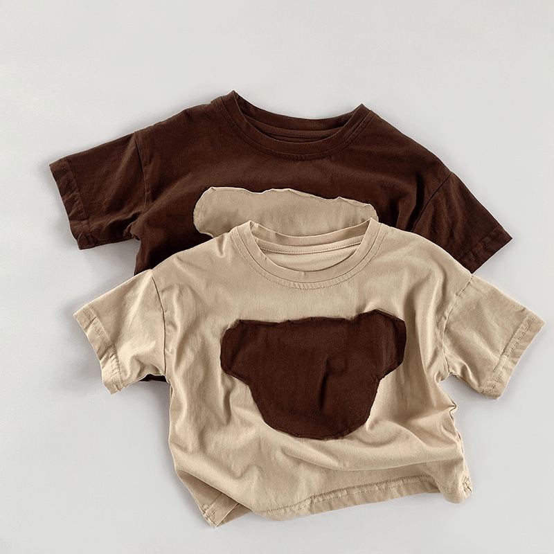 Kid Bear Shaped Patch T-Shirt - image 1