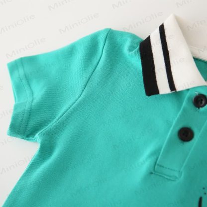 Kid Boy Smile Face Polo Shirt - image 9