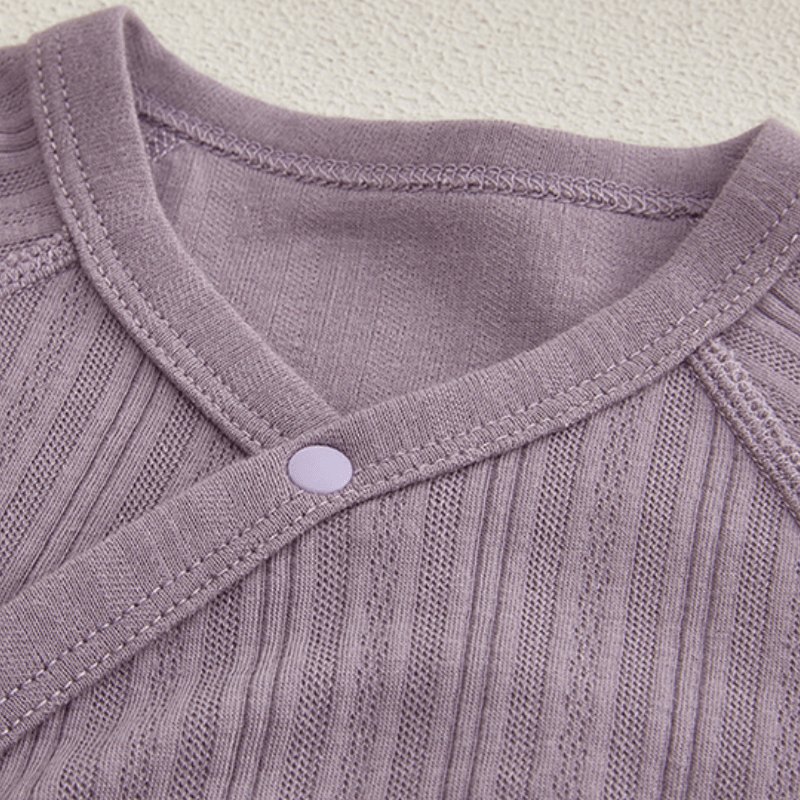 Baby Newborn Solid Color Kimono Romper - image 7