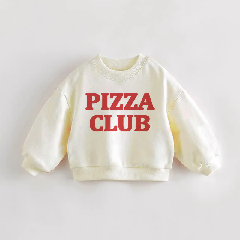PIZZA CLUB Baby Toddler Sweatshirt - Cream - 3-5T - image 1