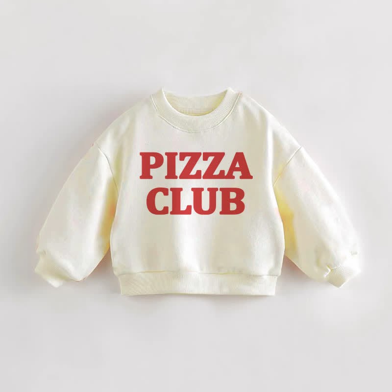 PIZZA CLUB Baby Toddler Sweatshirt - Cream - 3-5T - image 1